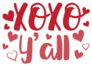 Xoxo Yall- Text With Hearts Sticker
