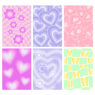 Y2k Backgrounds Sticker