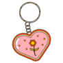 Y2k Heart Shape Flower Keychain Sticker