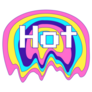 Y2k Melting Rainbow Hot Sticker