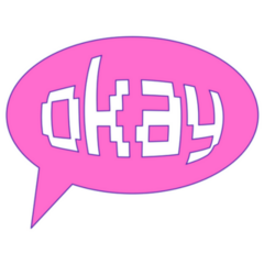 Y2k Okay Speech Bubble Sticker
