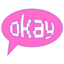 Y2k Okay Speech Bubble Sticker