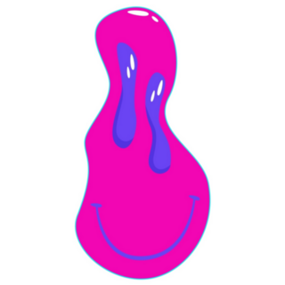 Y2k Psychedelic Smiley Face Sticker