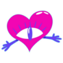 Y2k Trippy Heart With Eye Sticker