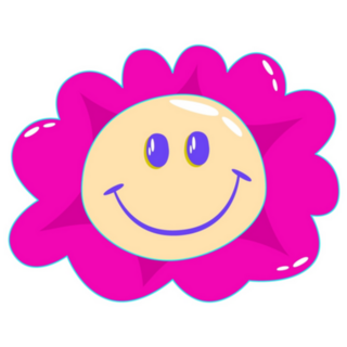 Y2k Trippy Smile In Flower Sticker