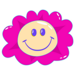 Y2k Trippy Smile In Flower Sticker