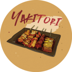 Yakitori Skewers Hand Drawn Food From Japan Sticker