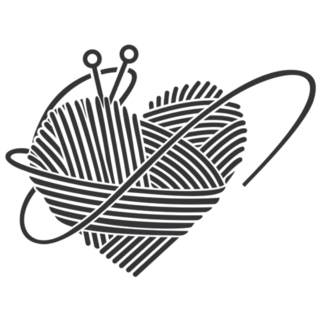 Yarn Heart Love Crochet Concept Sticker