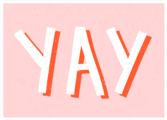 Yay - Vintage Style Sticker