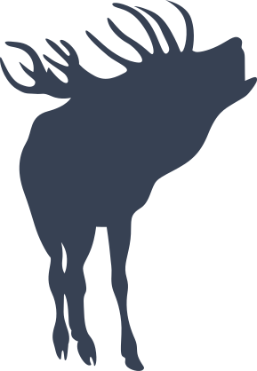 Yelling Moose Sticker