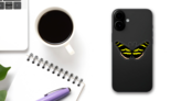 Yellow and Black Butterfly Stickers and Decals on a Phone (New) example