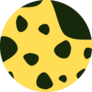 Yellow And Black Cheetah Pattern Sticker
