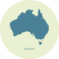 Yellow Australia Map Sticker