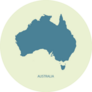 Yellow Australia Map Sticker