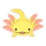 Yellow Axolotl Sticker