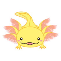 Yellow Axolotl Sticker