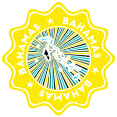 Yellow Bahamas Stamp Sticker