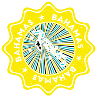Yellow Bahamas Stamp Sticker