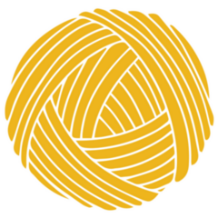 Yellow Ball Of Yarn Knitting Sticker