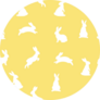 Yellow Bunny Seamless Pattern Sticker