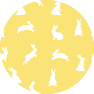 Yellow Bunny Seamless Pattern Sticker