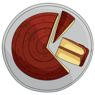 Yellow Cake Chocolate Frosting Sticker