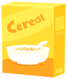 Yellow Cereal Box Sticker