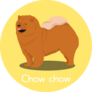 Yellow Chow Chow Sticker
