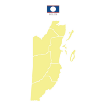 Yellow Colored Belize Sticker