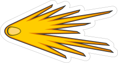 Yellow Comet Mascot Sticker