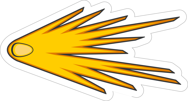 Yellow Comet Mascot Sticker