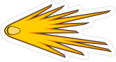 Yellow Comet Mascot Sticker