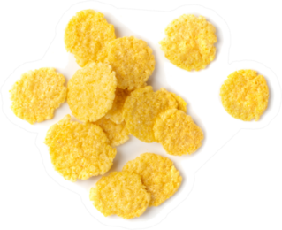 Yellow Corn Cereal For Breakfast In A Pile Sticker