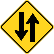 Yellow Diamond Two Lanes Sticker