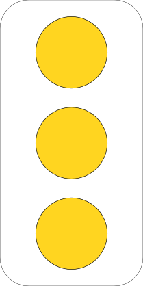 Yellow Dots Road Sign Sticker