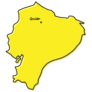Yellow Ecuador Map Capital Sticker