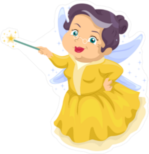 Yellow Fairy Godmother Sticker