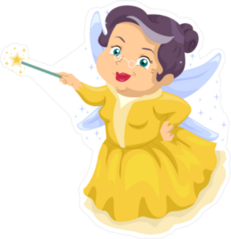 Yellow Fairy Godmother Sticker