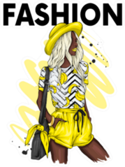 Yellow Fashion Sticker