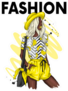 Yellow Fashion Sticker