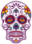 Yellow Flower Mexican Sugar Skull Day Of The Dead Sticker