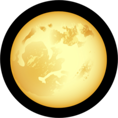 Yellow Full Moon at Night Sticker