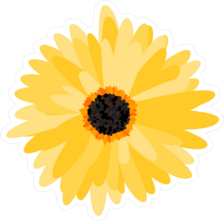 Yellow Gerbera Daisy Sticker