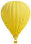 Yellow Hot Air Balloon Sticker