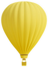 Yellow Hot Air Balloon Sticker