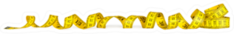 Yellow Isolated Metric Measuring Tape Sticker