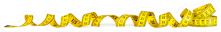 Yellow Isolated Metric Measuring Tape Sticker