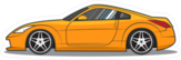 Yellow Japanese JDM Sports Car Sticker