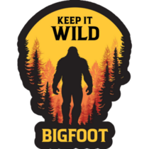 Yellow Keep It Wild, Bigfoot Sticker