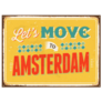 Yellow Lets Move To Amsterdam Sticker